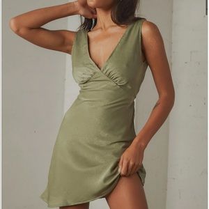 PEPPERMAYO Audrey Vintage Slip Dress - Khaki